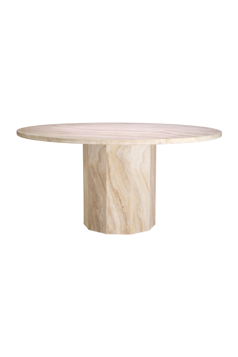 Round Travertine Dining Table | Met x Eichholtz Florence | Oroa.com