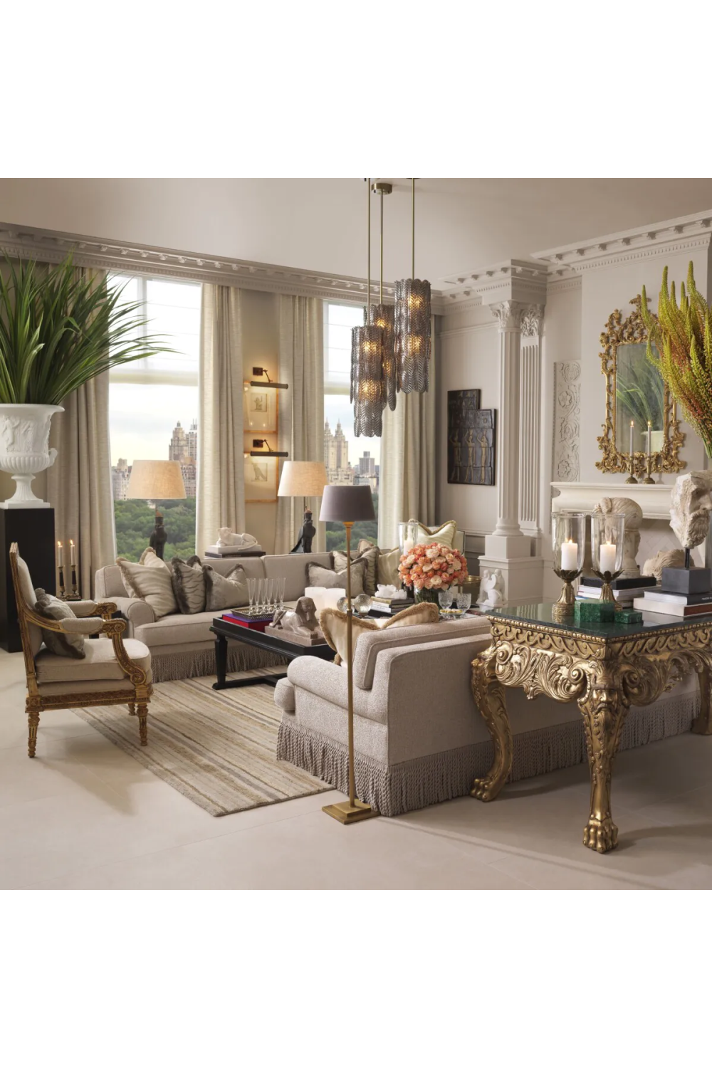 Beige Fringed Sofa | Met x Eichholtz Madison | Oroatrade.com