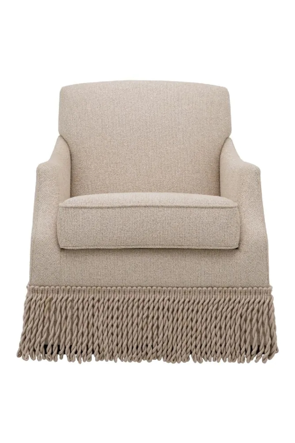 Beige Twisted Fringe Swivel Chair | Met x Eichholtz Madison