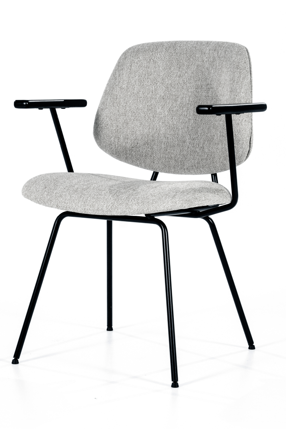 Gray Fletcher Dining Chair With Armrest | Eleonora Lynn | OROA.com