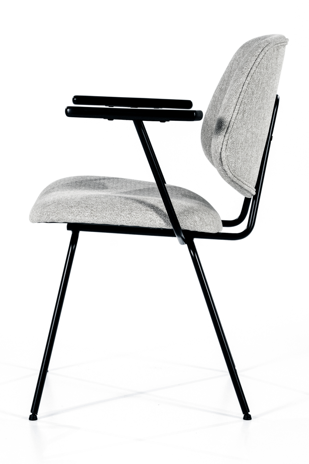 Gray Fletcher Dining Chair With Armrest | Eleonora Lynn | OROA.com