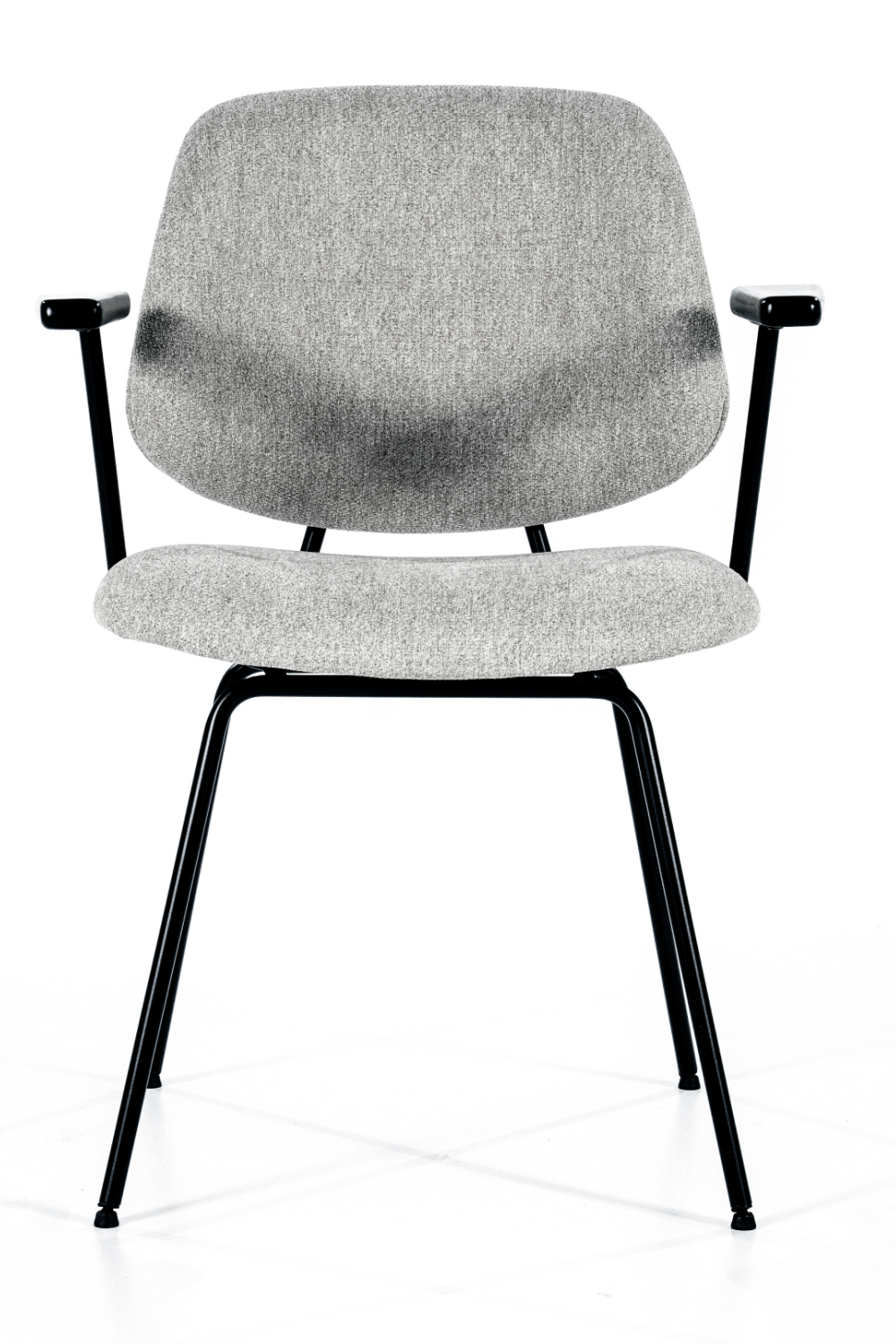 Gray Fletcher Dining Chair With Armrest | Eleonora Lynn | OROA.com