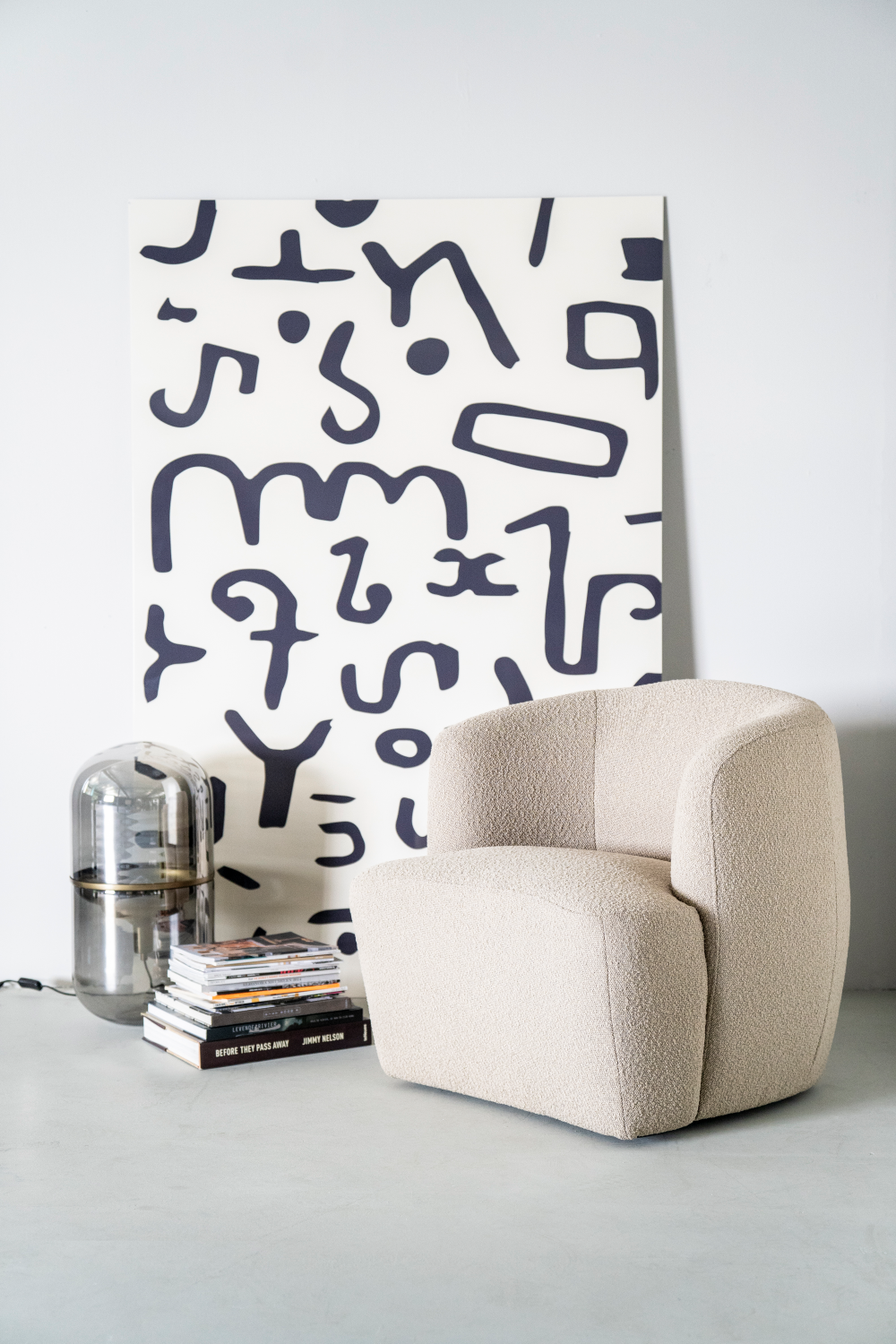 Boucle Upholstered Barrel Chair | Eleonora Charlotte | OROA.com