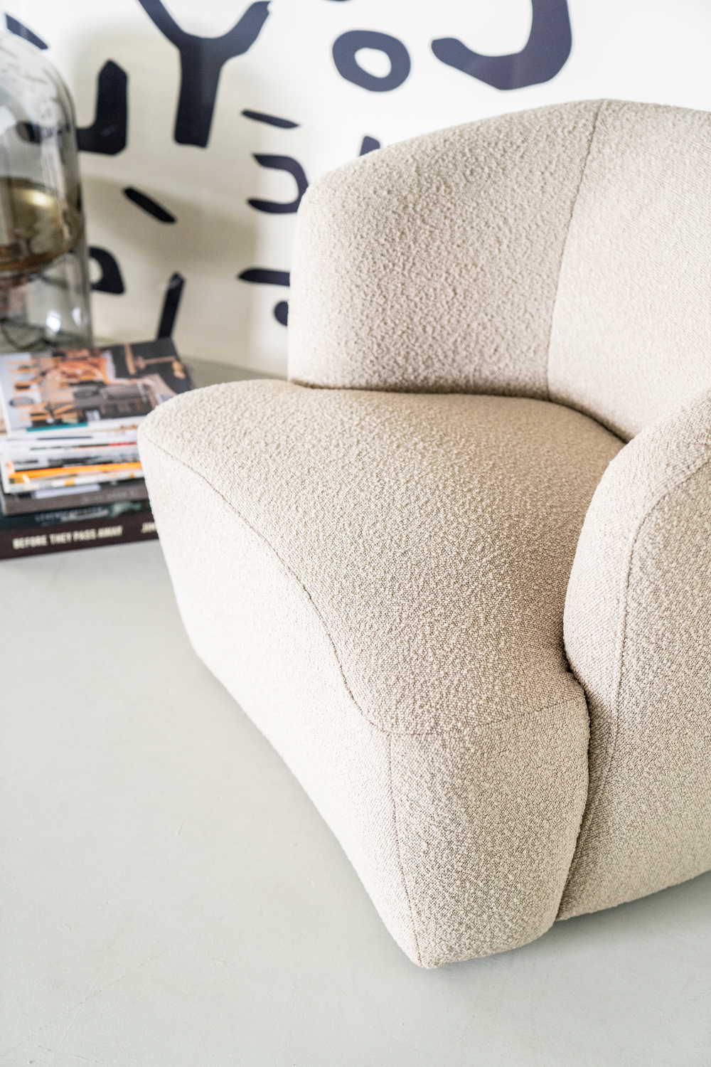 Boucle Upholstered Barrel Chair | Oroa.com