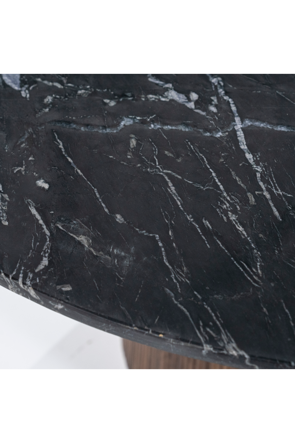 Round Black Marble Side Table | Oroa.com
