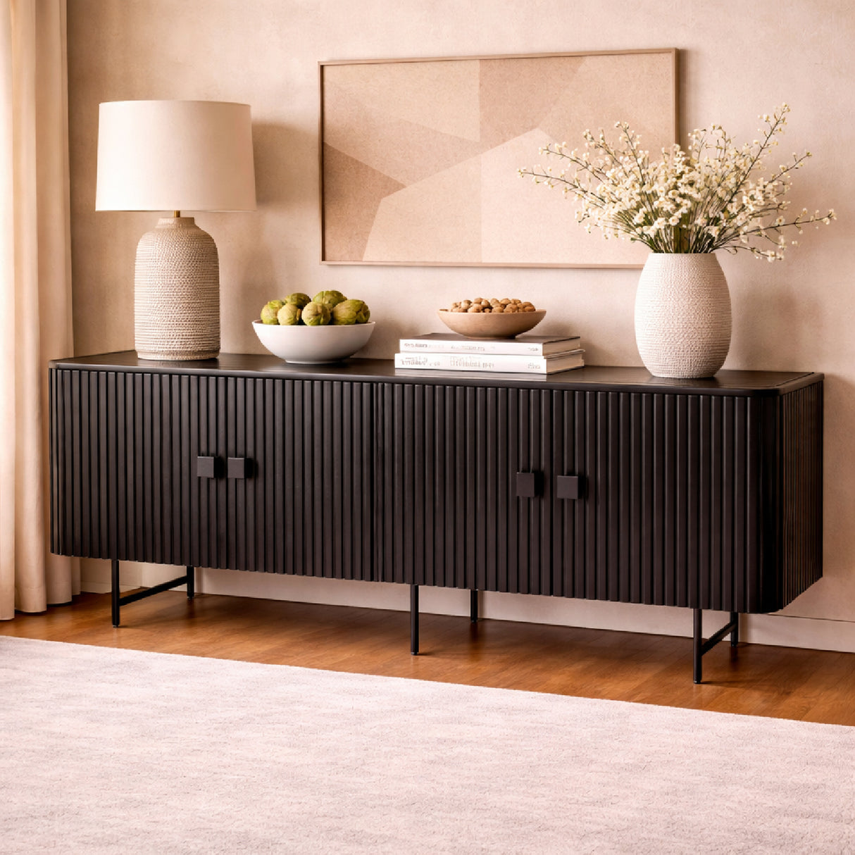 Wooden 4-Door Sideboard | Oroa.com