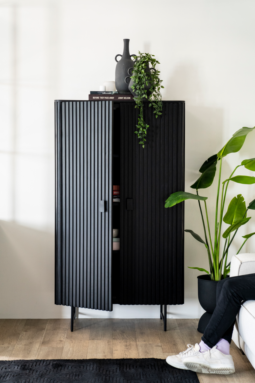 Black Mango Wood Cabinet | Oroa.com