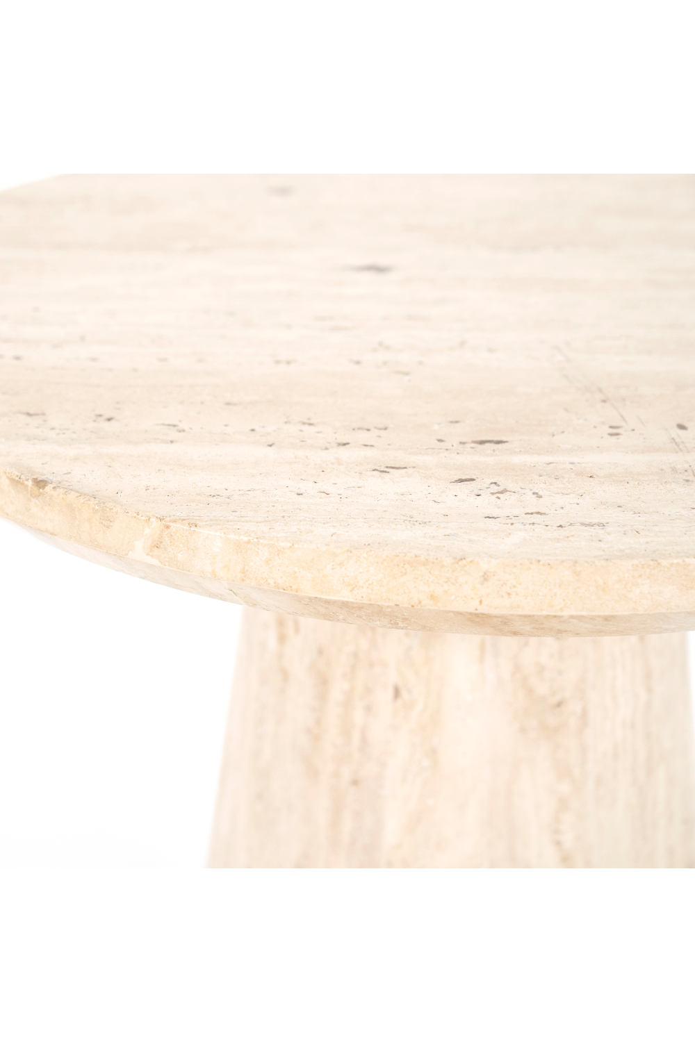Travertine Pedestal Side Table | Eleonora Aime | OROA.com