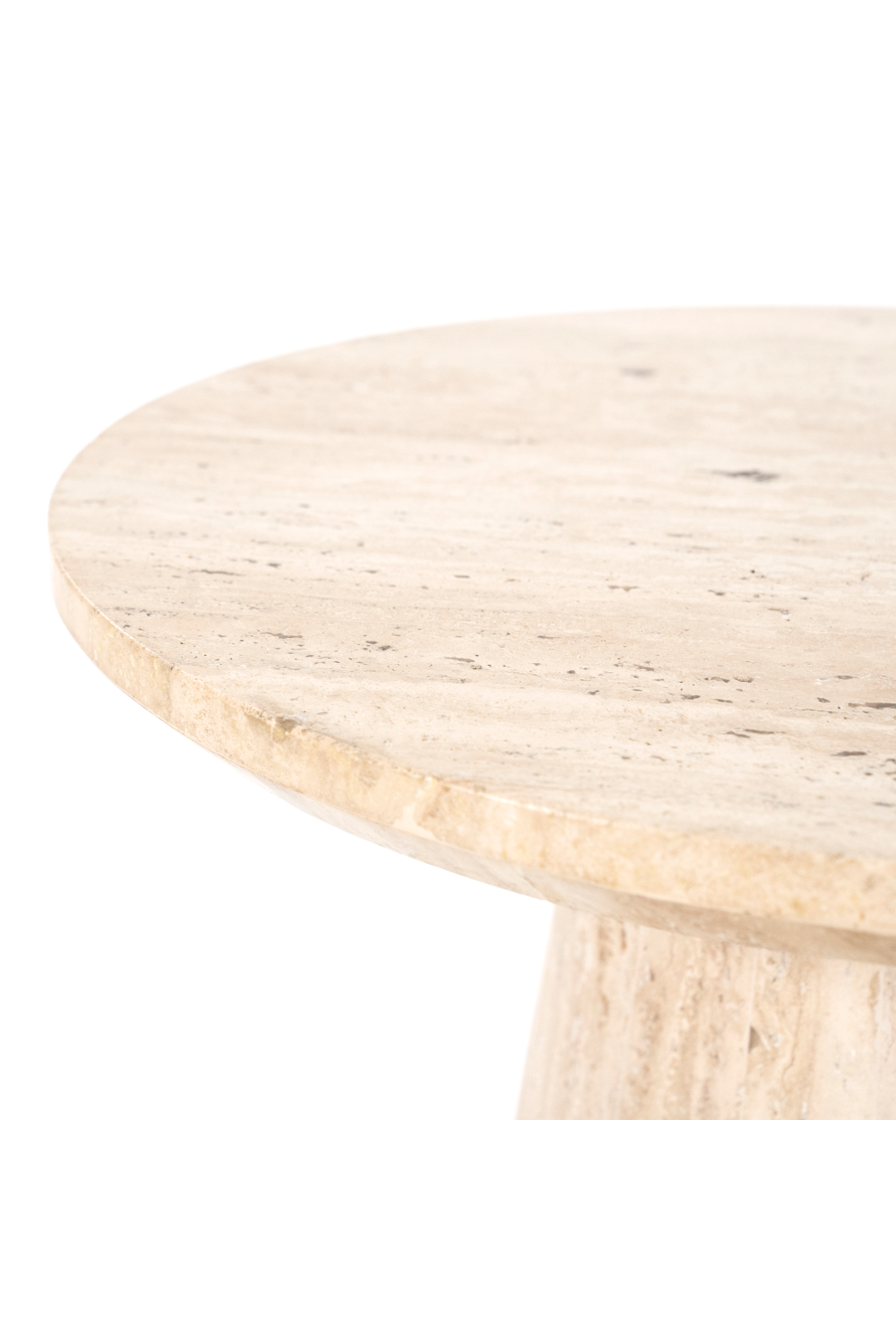 Travertine Pedestal Coffee Table | Oroa.com