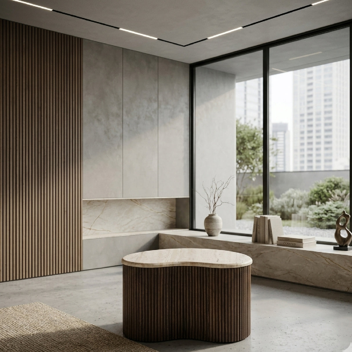 Organic Travertine Coffee Table | Oroa.com