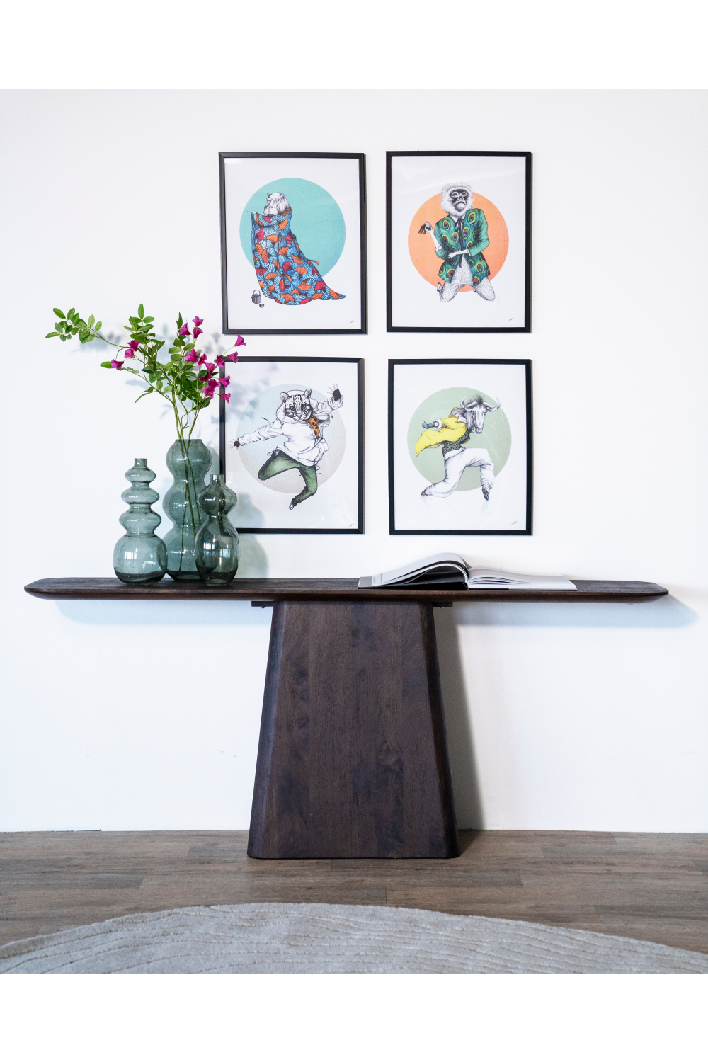 Mango Wood Pedestal Console Table | Oroa.com