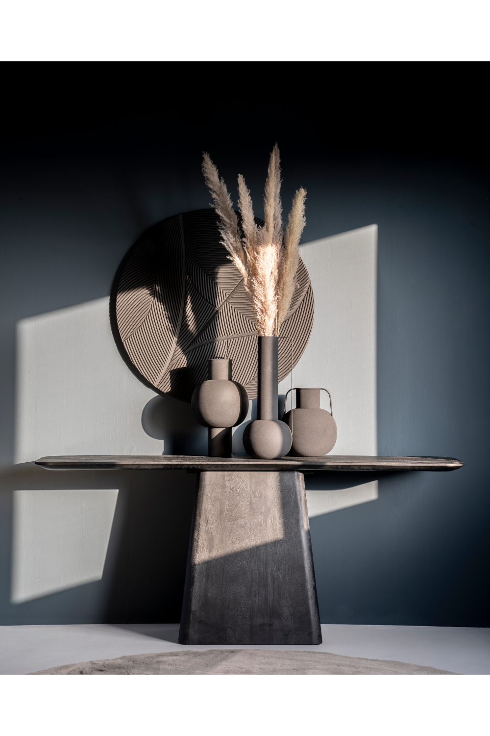 Mango Wood Pedestal Console Table | Oroa.com
