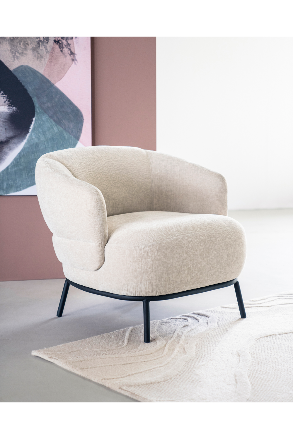 Minimalist Barrel Armchair | Oroa.com