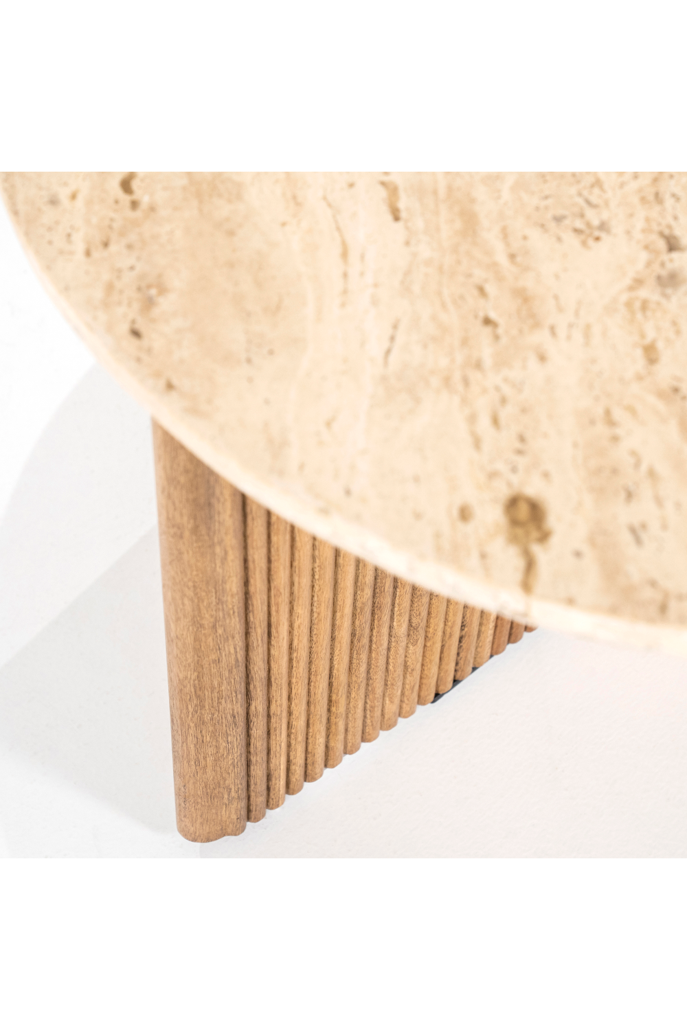 Round Mango Wood Side Table | Eleonora Sara | OROA.com