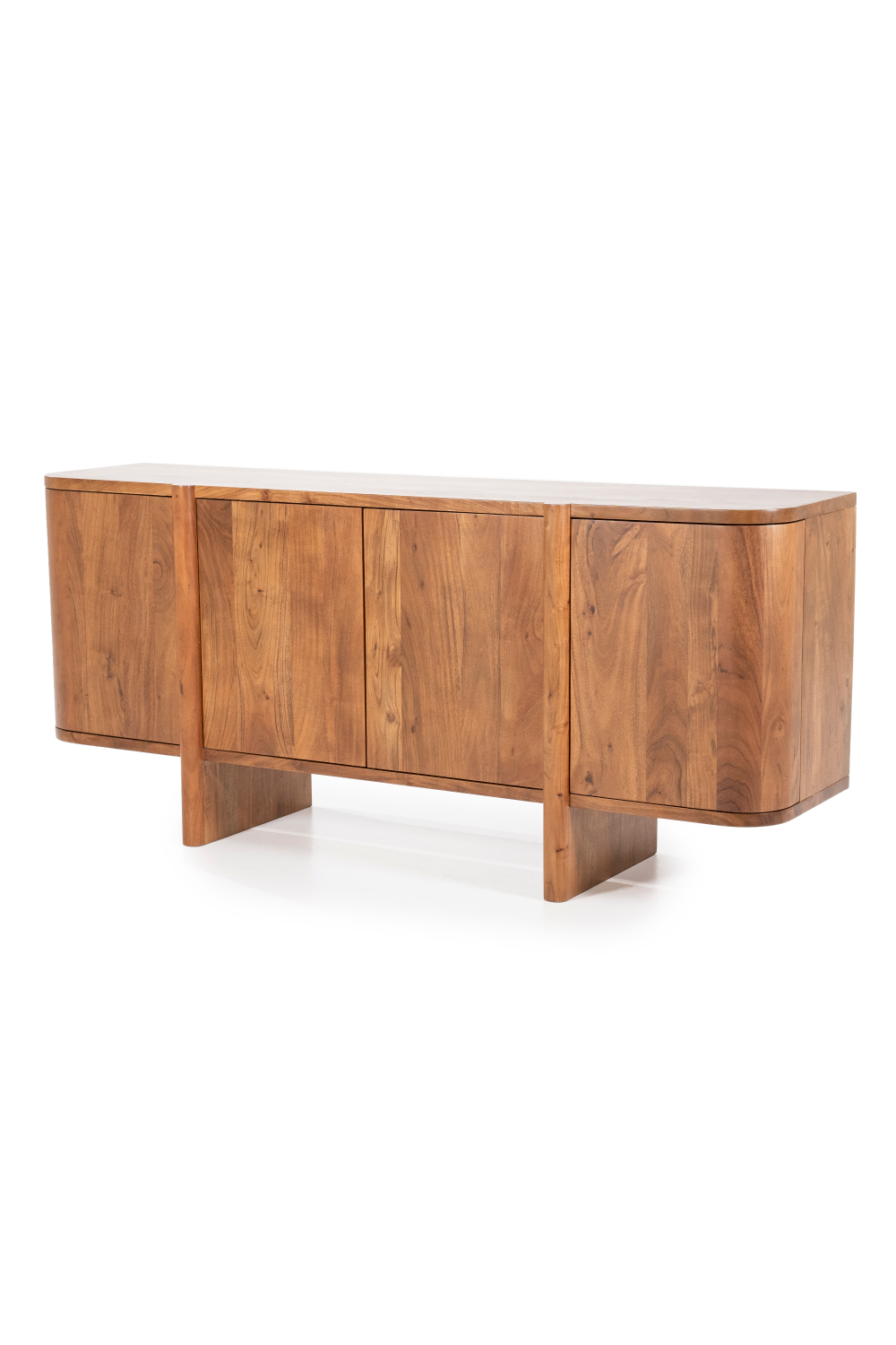 Modern Acacia 4-Door Sideboard | Eleonora Julian | OROA.com