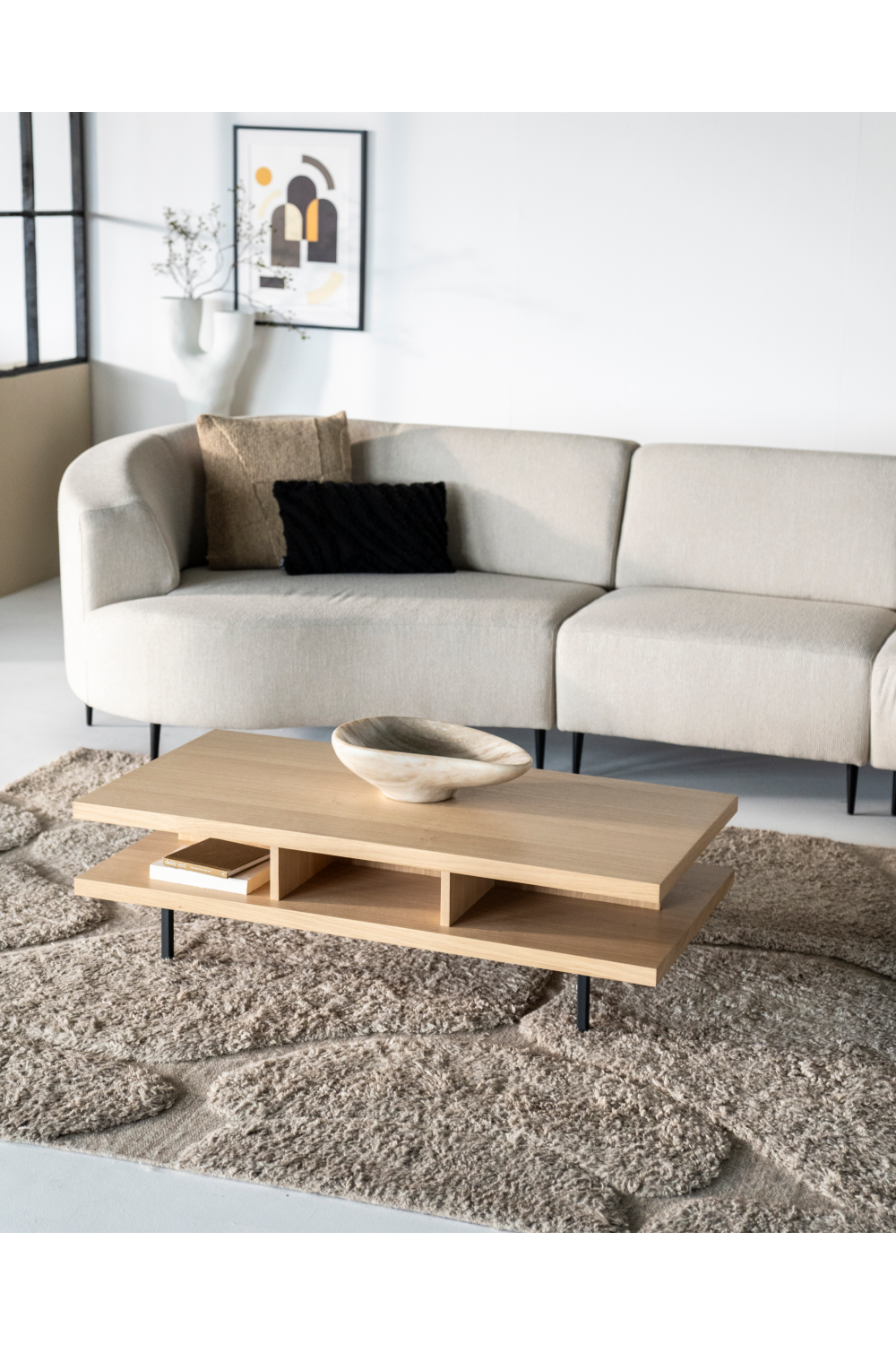 Natural Oak Coffee Table | Eleonora | OROA.com