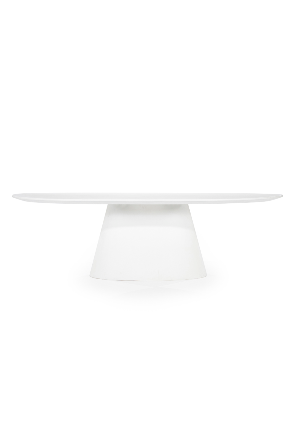 White Oval Glass Dining Table | Oroa.com