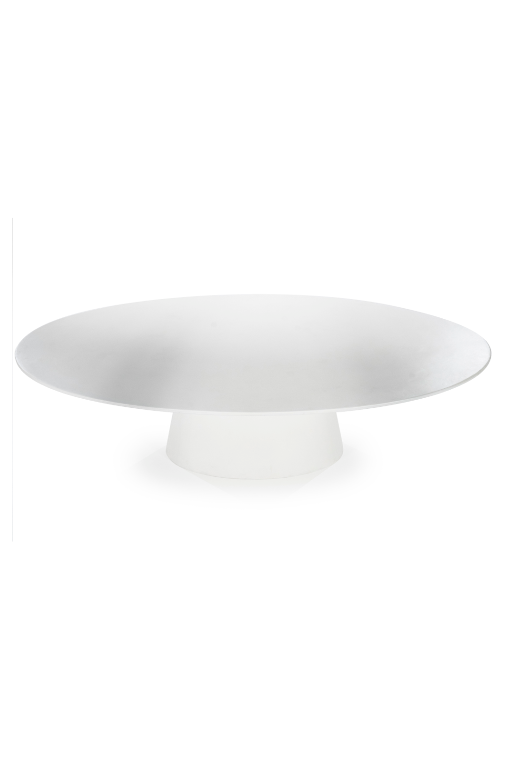 White Oval Glass Dining Table | Oroa.com