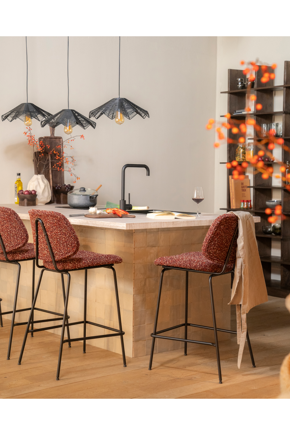 Fabric Upholstered Bar Chair | Oroa.com