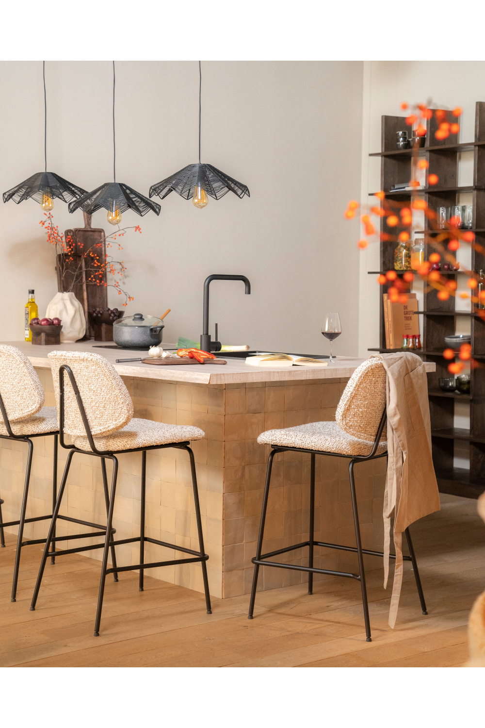 Fabric Upholstered Bar Chair | Oroa.com