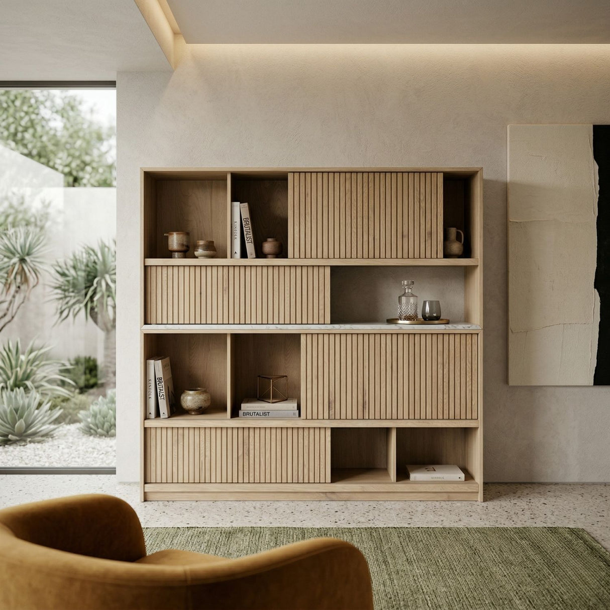 Lacquered Oak Bookcase | Oroa.com