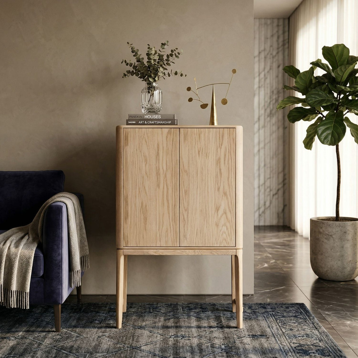 2-Door Oak Cabinet | Oroa.com
