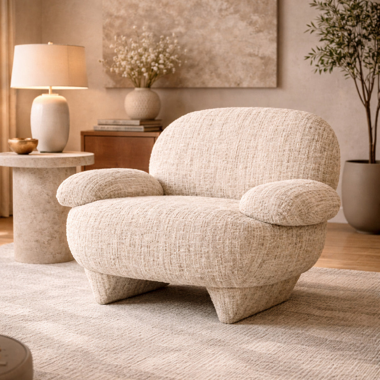 Upholstered Lounge Armchair | Oroa.com