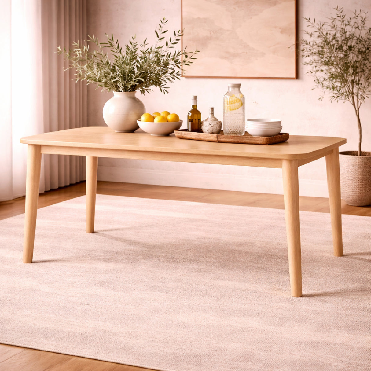 Oak Scandinavian Dining Table | Oroa.com