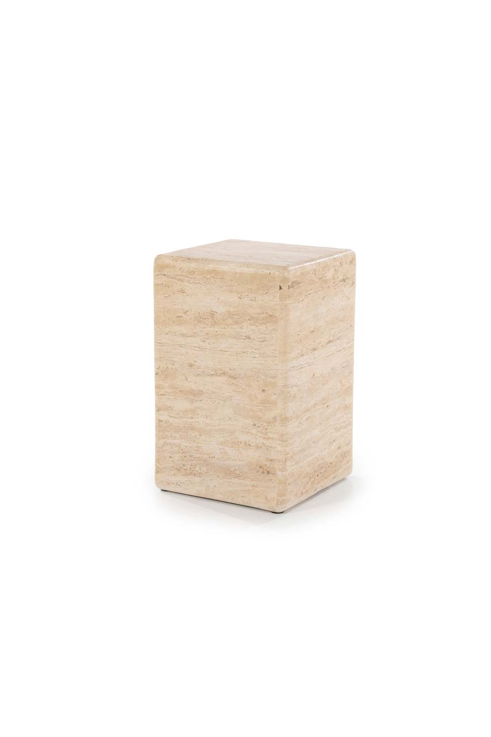 Square Travertine Side Table | Eleonora Donta | OROA.com