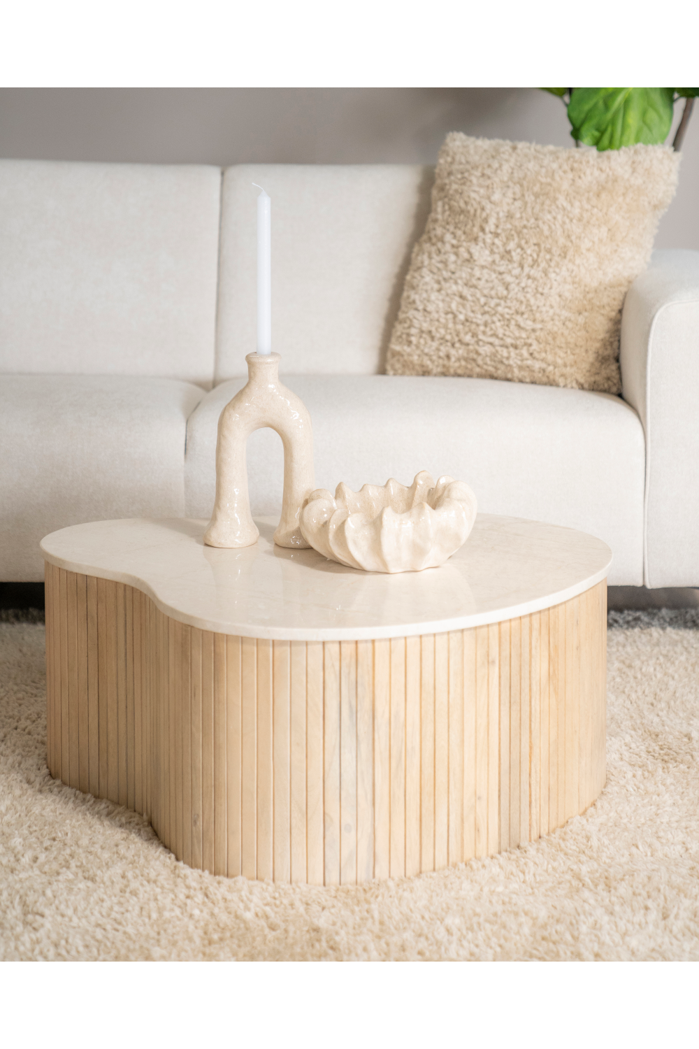 Fluted Mango Coffee Table S | Oroa.com