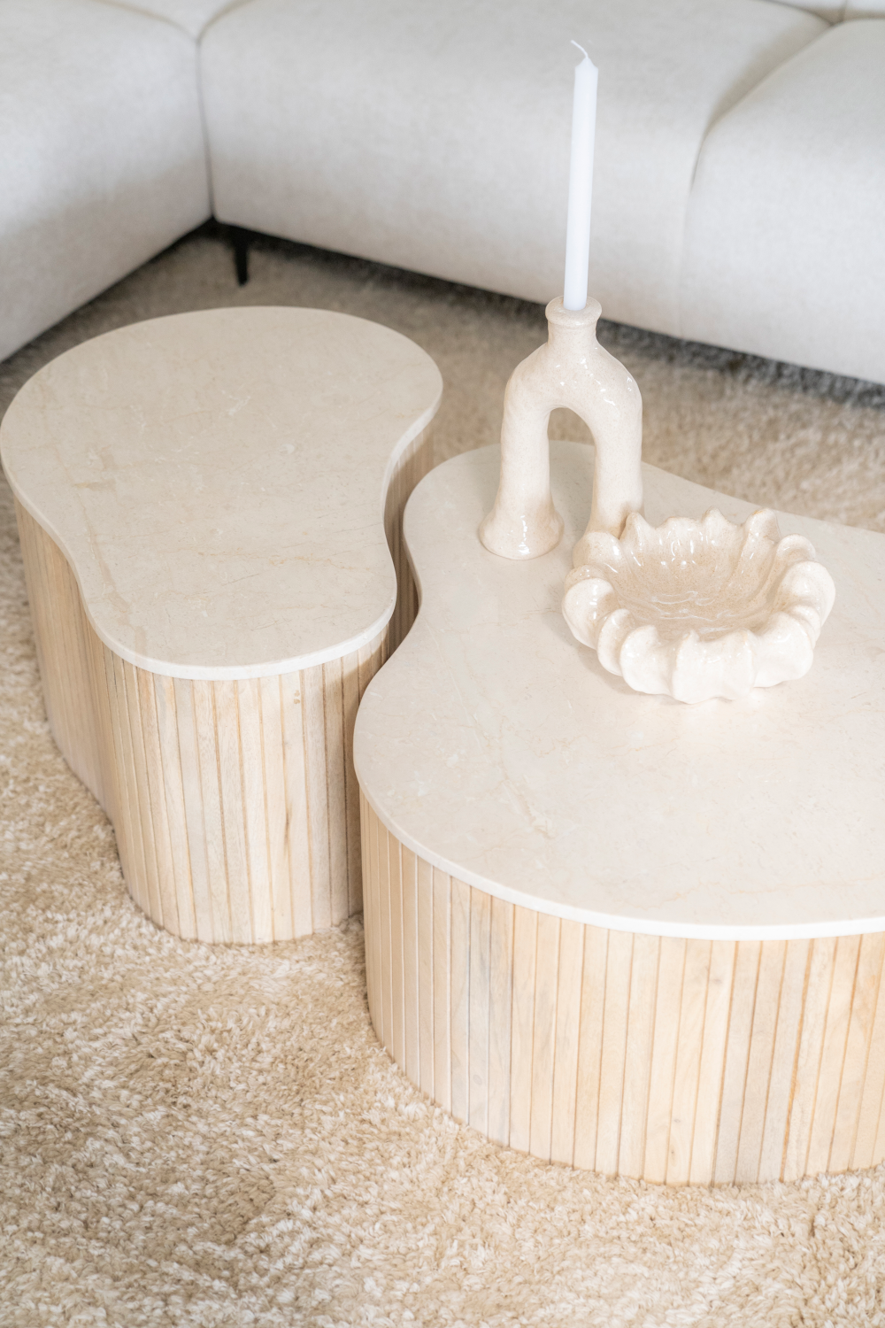 Fluted Mango Coffee Table S | Oroa.com