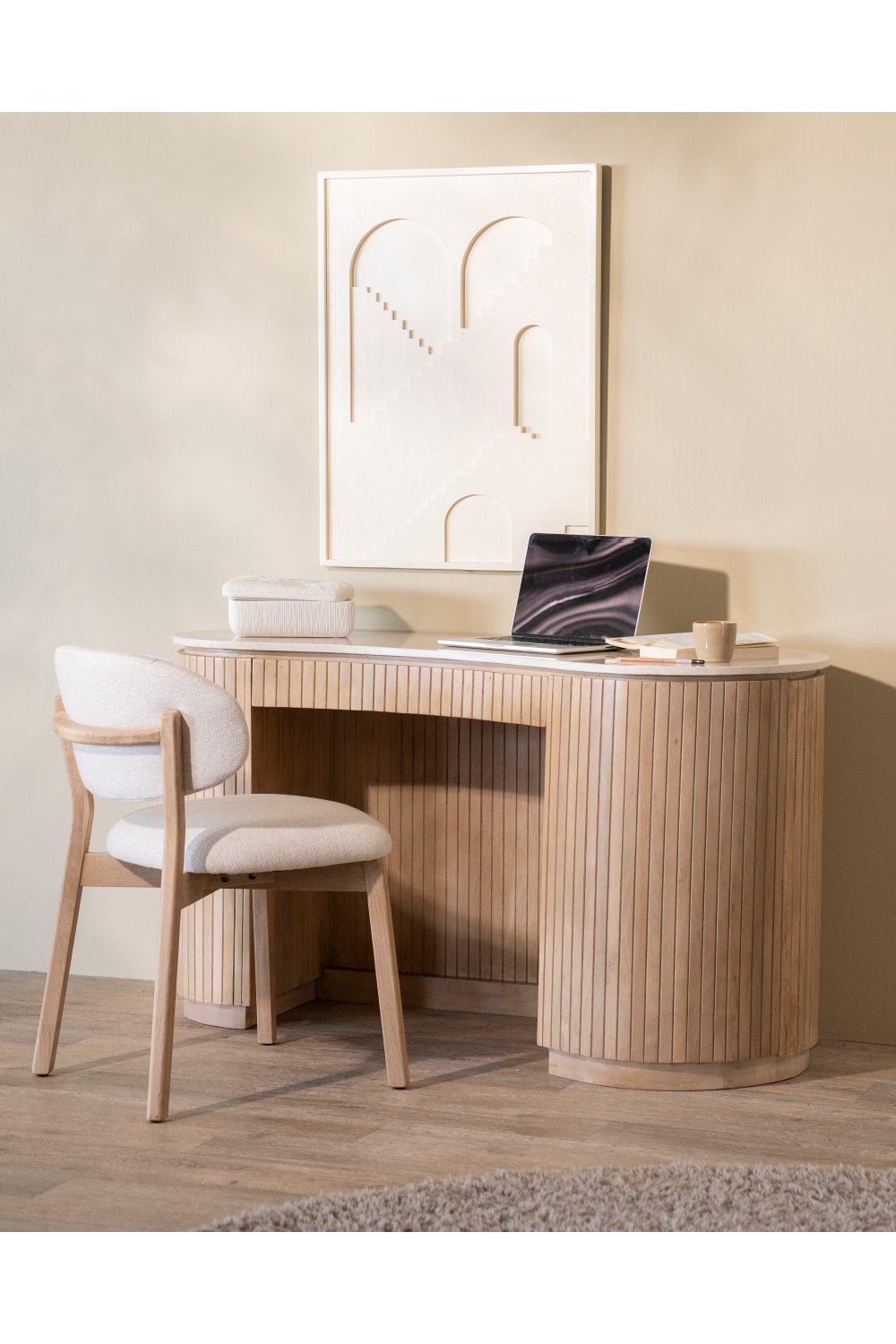 Organic Shape Marble Desk | Oroa.com