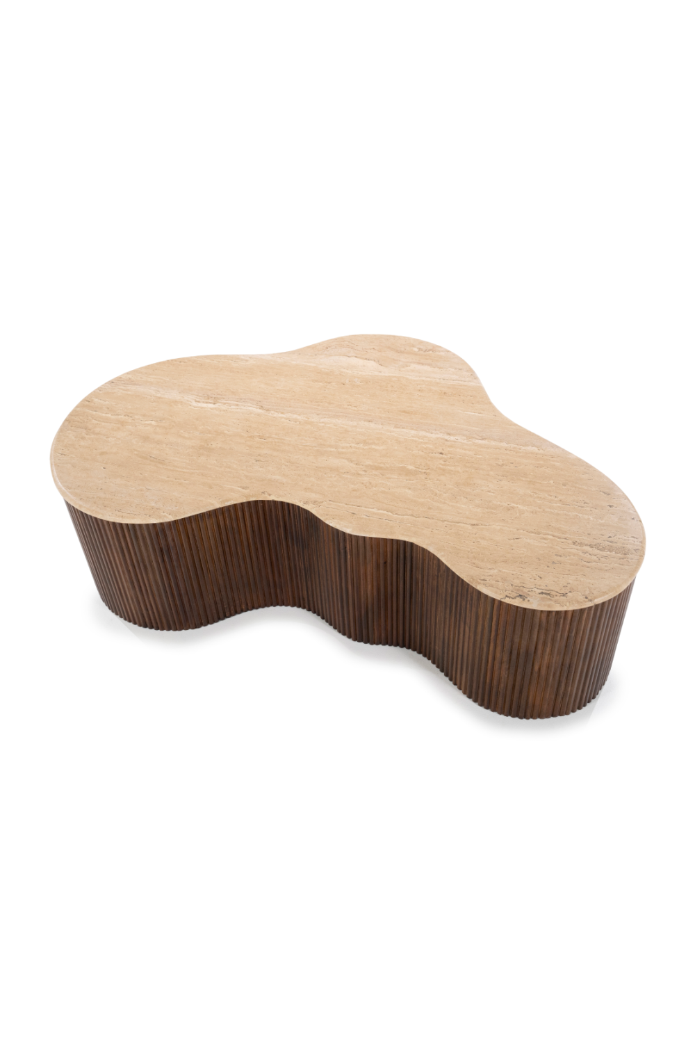 Organic Shape Travertine Coffee Table | Oroa.com