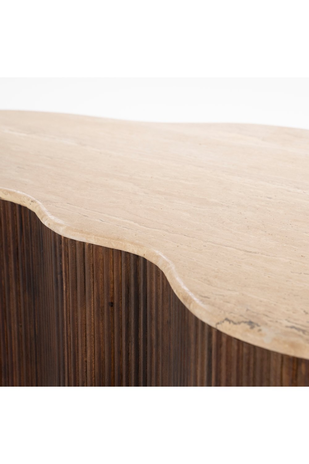 Organic Shape Travertine Coffee Table | Oroa.com