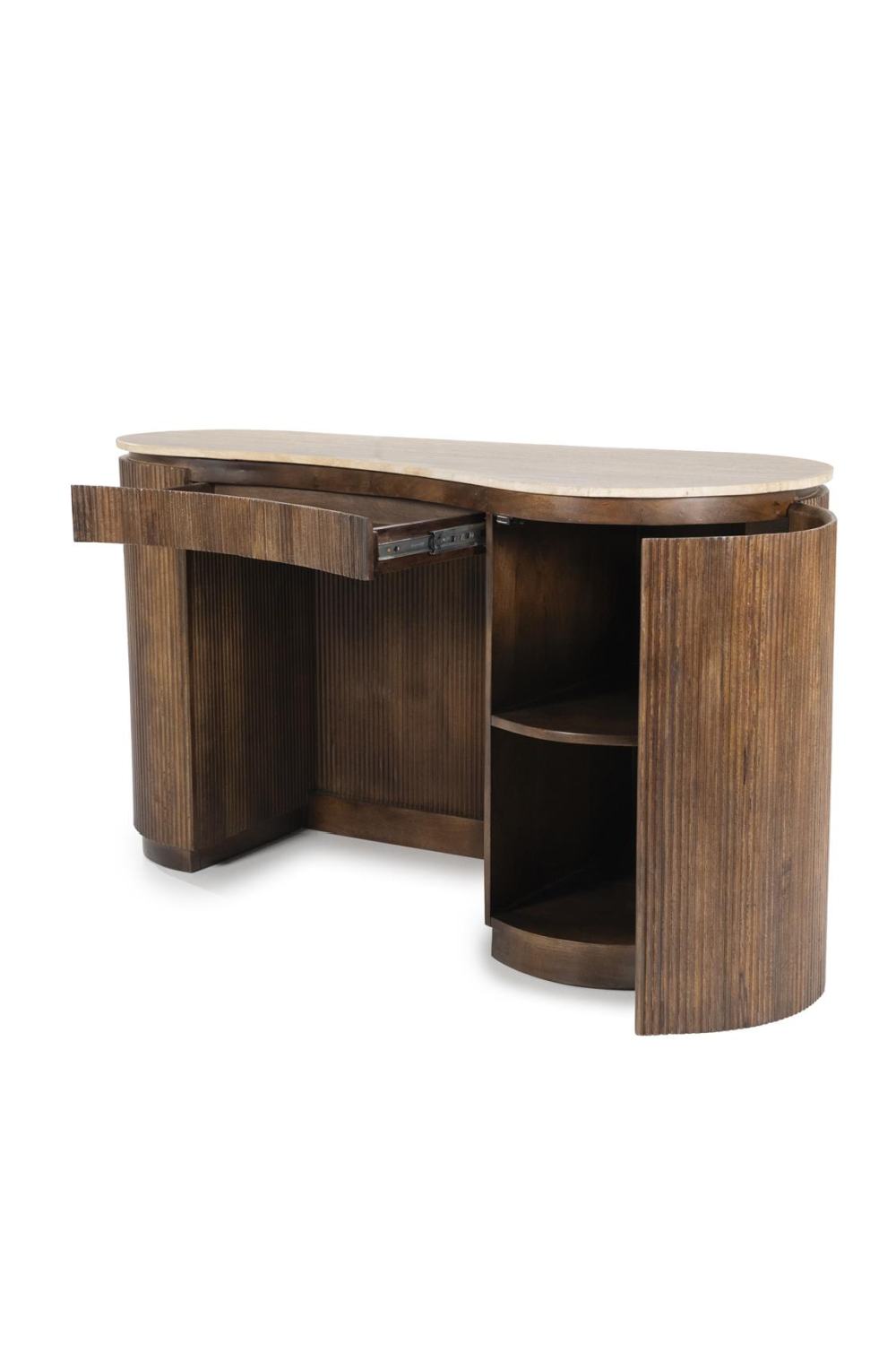 Organic Shape Travertine Desk | Oroa.com