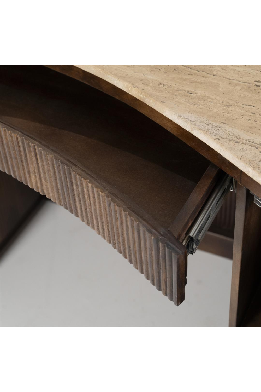 Organic Shape Travertine Desk | Eleonora Mari | OROA.com