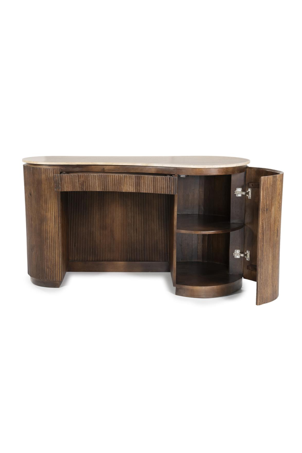 Organic Shape Travertine Desk | Oroa.com