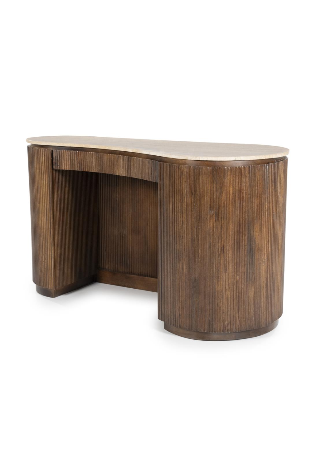Organic Shape Travertine Desk | Oroa.com