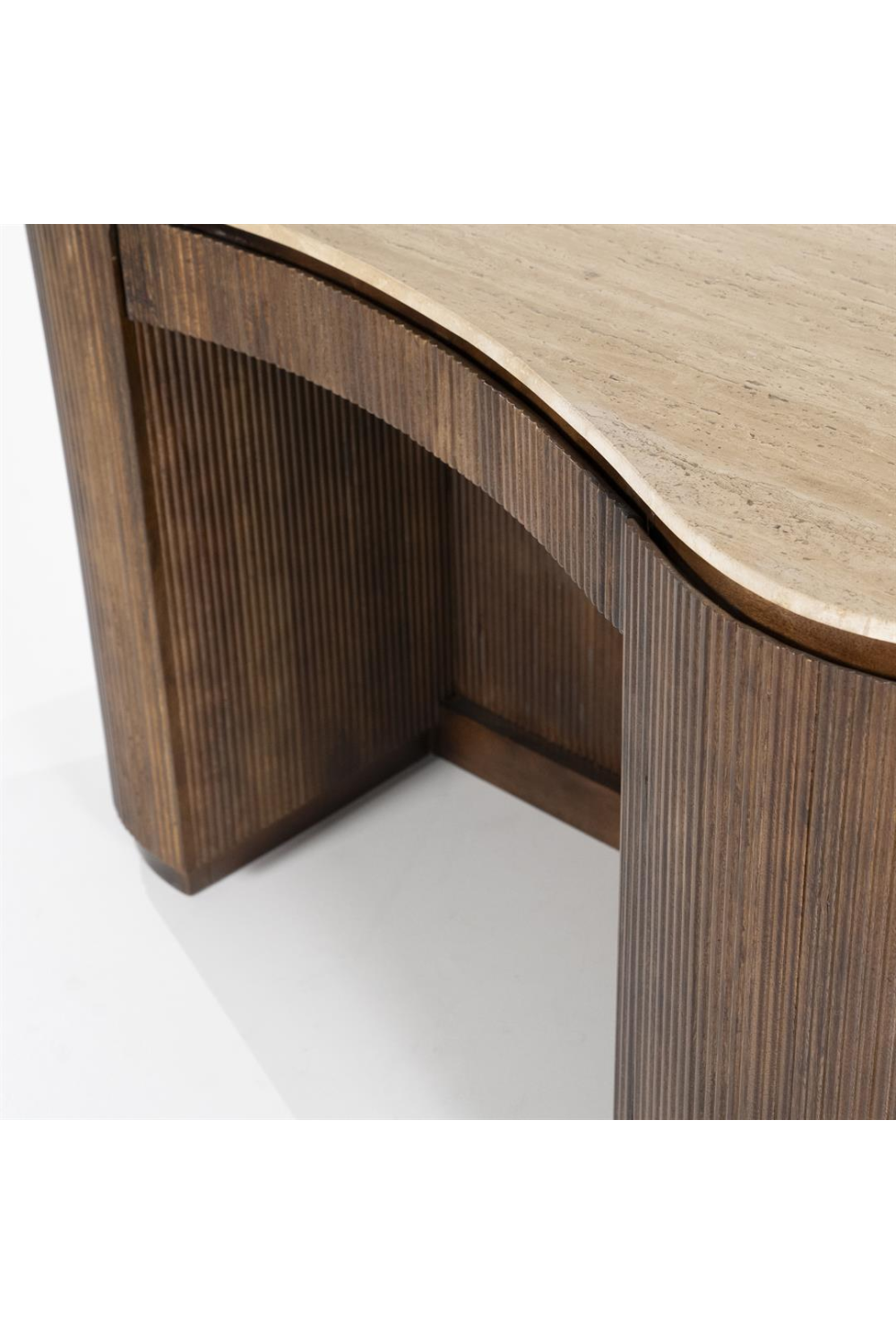 Organic Shape Travertine Desk | Oroa.com