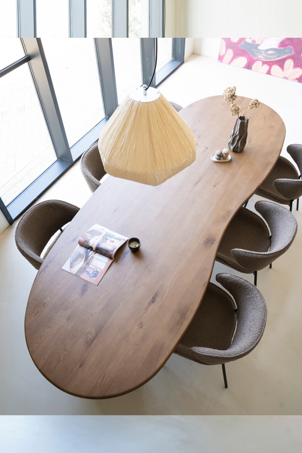 Varnished Oak Organic Dining Table | Eleonora Josh | OROA.com