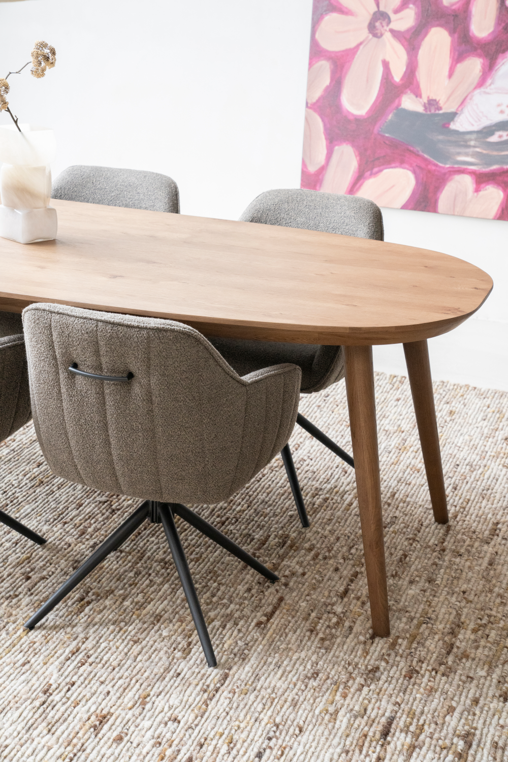Lacquered Oak Oval Dining Table | Oroa.com