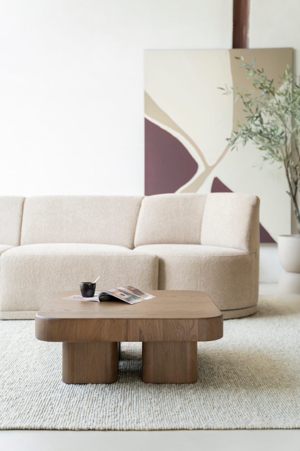 Square Oak Coffee Table | Eleonora Harmonie | OROA.com