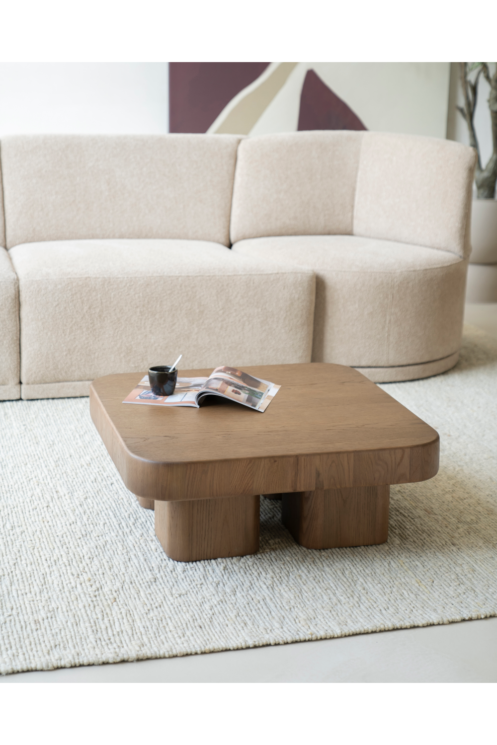 Square Oak Coffee Table | Eleonora Harmonie | OROA.com