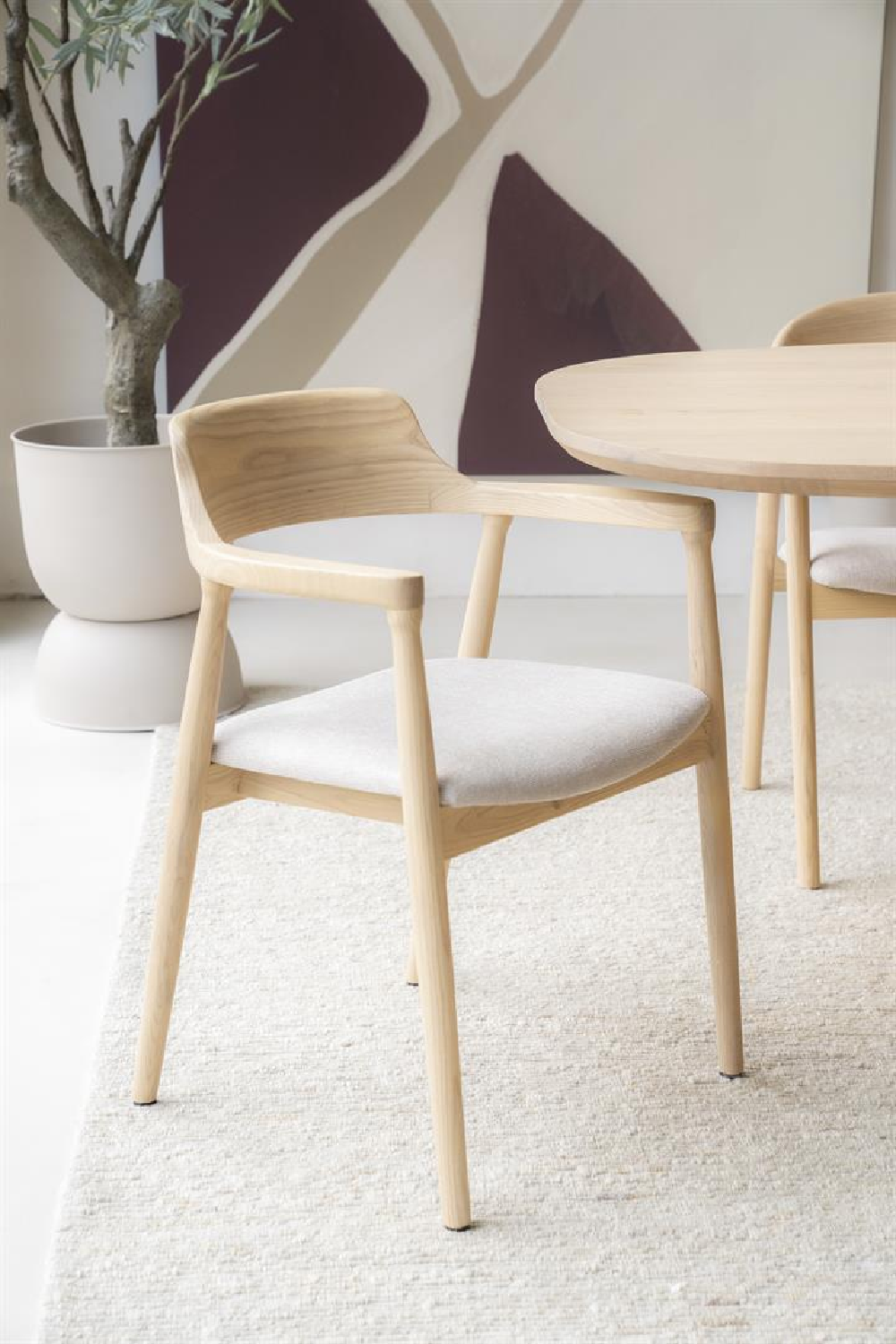 Padded Seat Ash Dining Chair | Eleonora Yorick | OROA.com