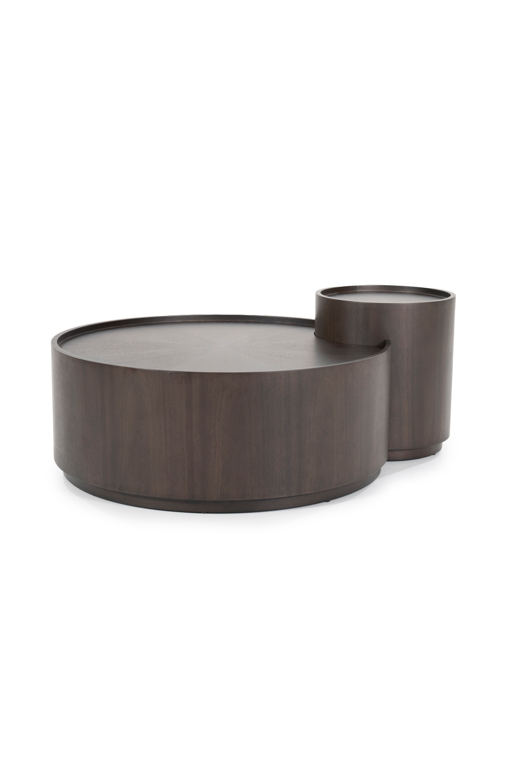 Walnut Round Nesting Coffee Tables (2) | Oroa.com