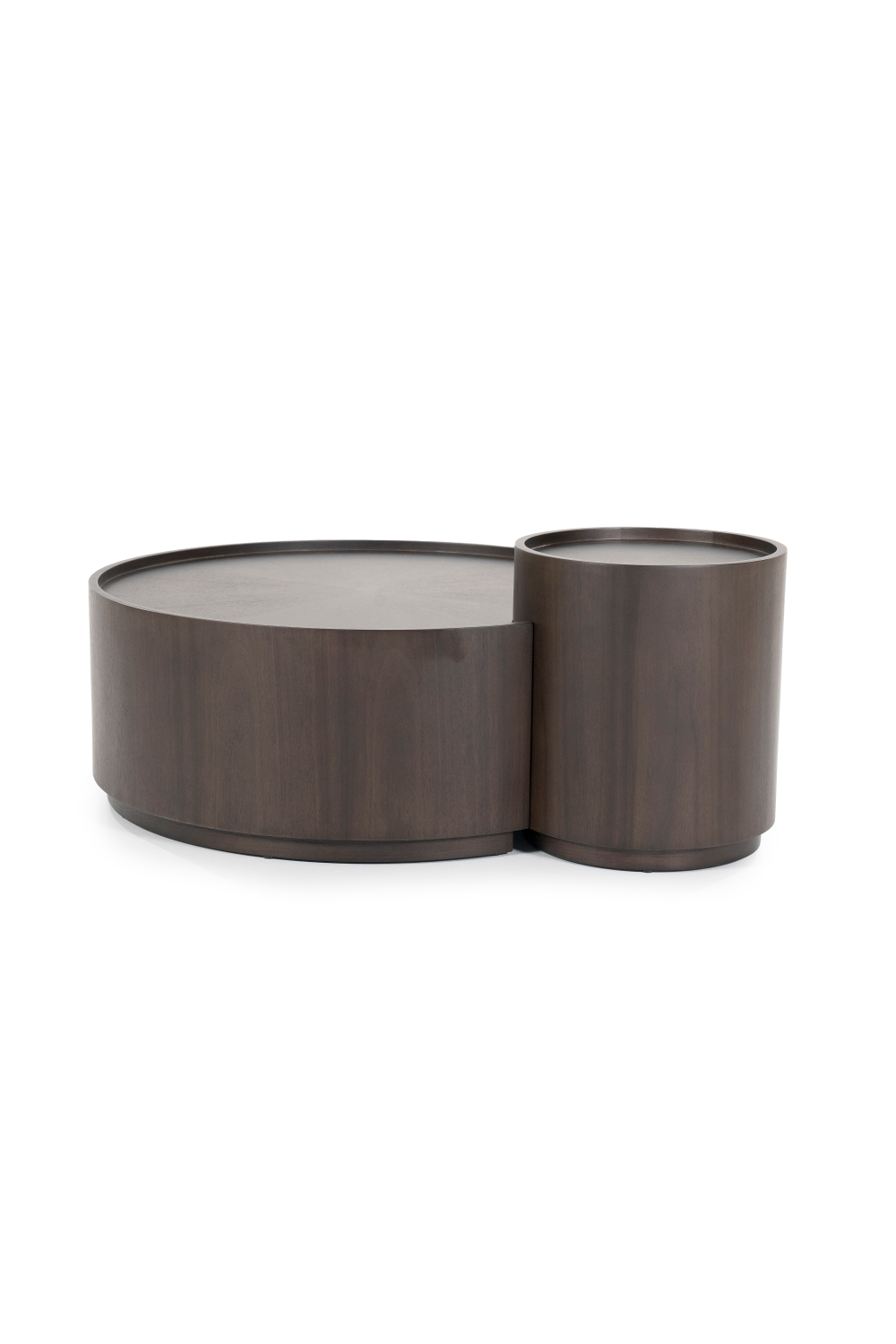 Walnut Round Nesting Coffee Tables (2) | Oroa.com
