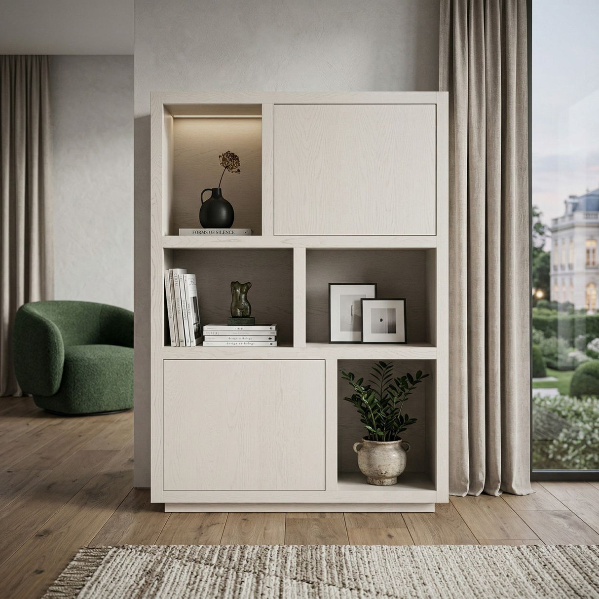 Taupe Oak Cabinet | Oroa.com
