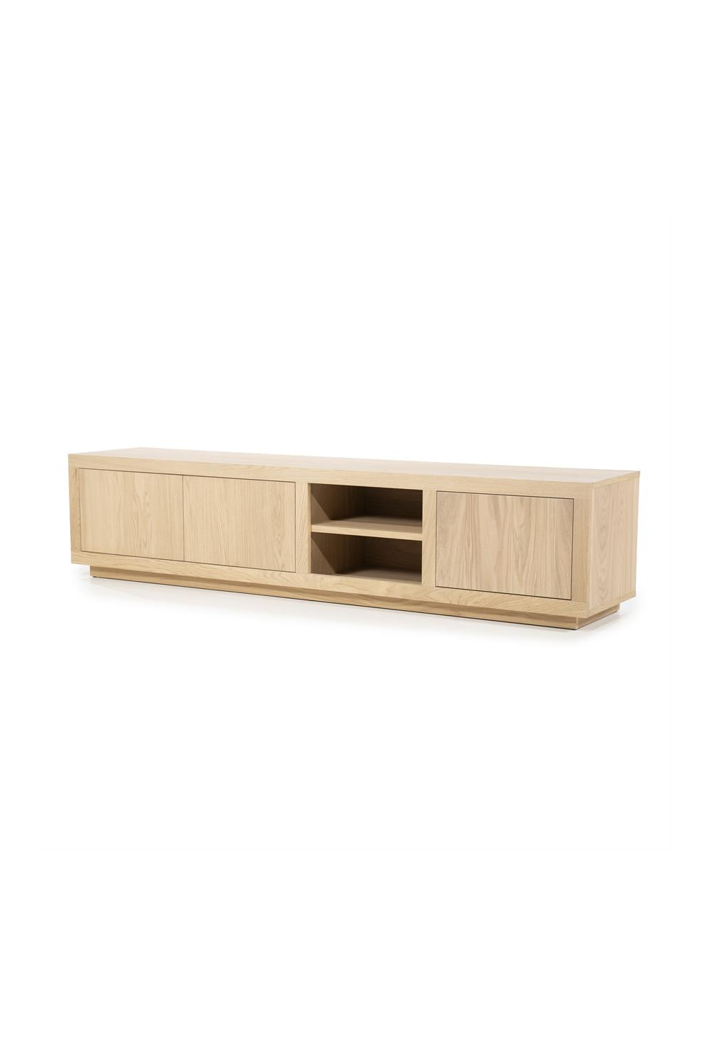 Taupe Oak 3-Door Cabinet | Oroa.com