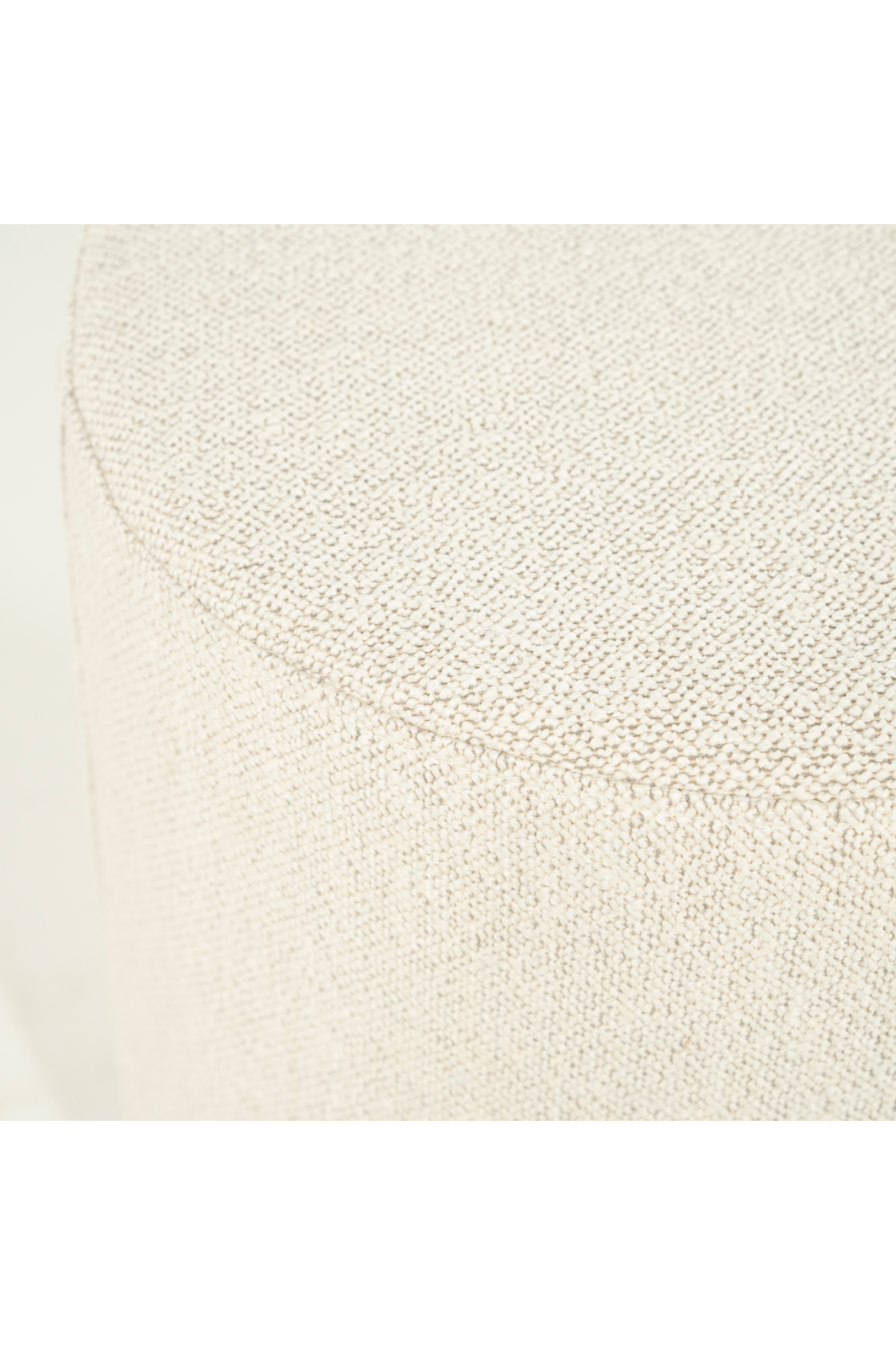 Cylindrical Beige Fabric Ottoman | Eleonora Avah | OROA.com