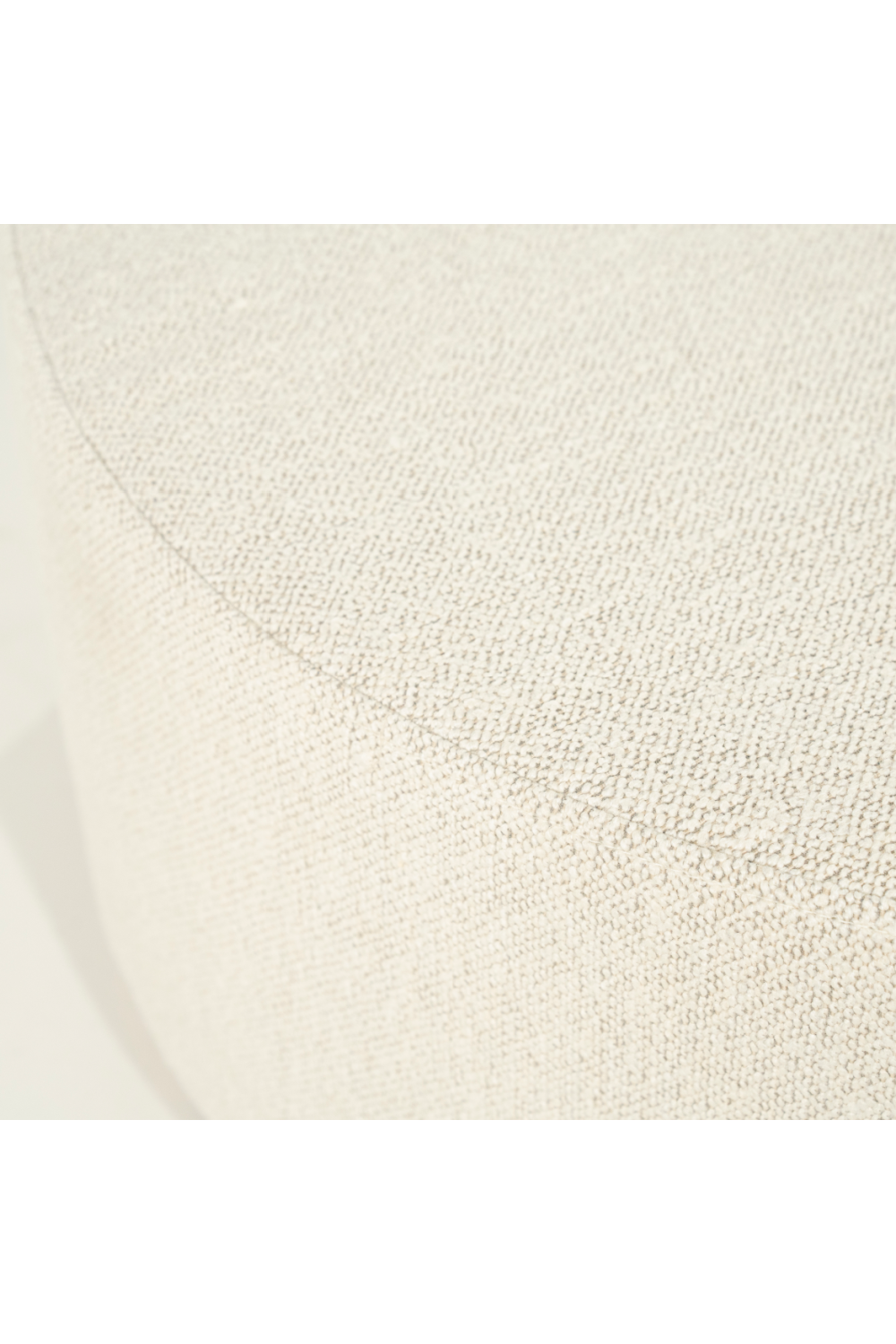 Cylindrical Beige Fabric Ottoman | Oroa.com